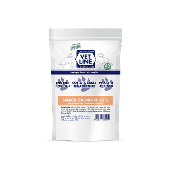 Foto principale Snack per Cani Vet Line Gusto Salmone 80gr