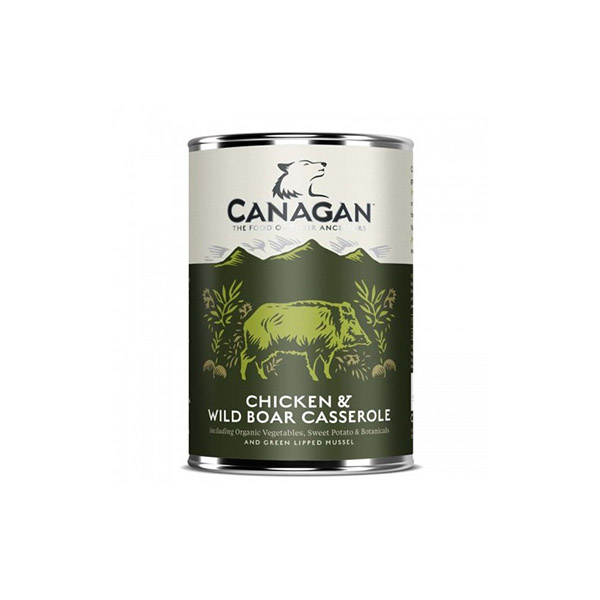 Foto principale Cibo Umido per Cani Canagan Chicken & Wild Boar Casserole Gusto Pollo e Cinghiale 400gr