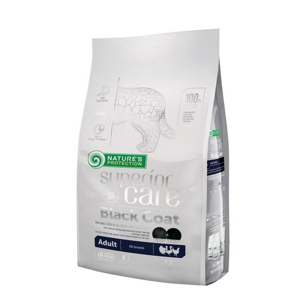 Foto principale Crocchette per Cani Adulti Nature’s Protection Superior Care per Manto Nero Gusto Pollame 1,5kg