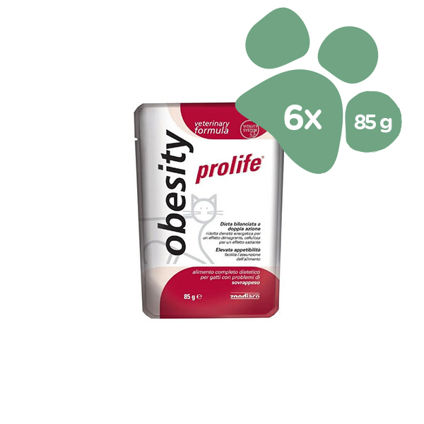 Foto principale Cibo Umido Dietetico per Gatti in Sovrappeso Prolife Obesity Gusto Pollo 6x85gr