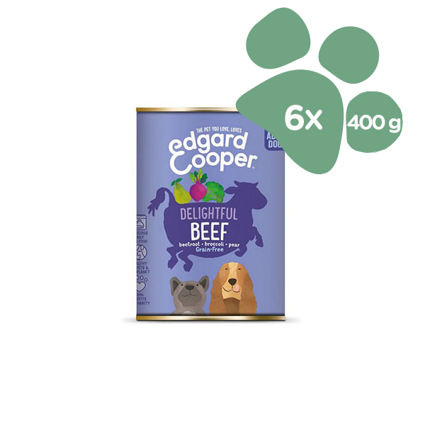 Foto principale Cibo Umido per Cani Adulti Edgard & Cooper Gusto Manzo 6x400gr