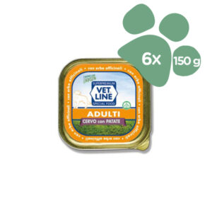 Foto principale Cibo Umido per Cani Adulti Vet Line Gusto Cervo e Patate 6x150gr