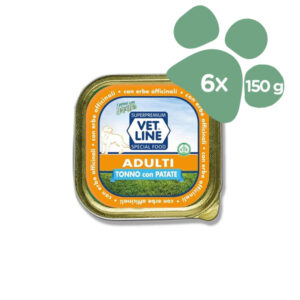 Foto principale Cibo Umido per Cani Adulti Vet Line Gusto Tonno e Patate 6x150gr