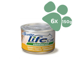 Foto principale Cibo Umido per Gatti Life Cat Natural Gusto Filetto di Pollo 6x150gr