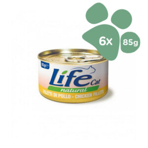 Foto principale Cibo Umido per Gatti Life Cat Natural Gusto Filetto di Pollo 6x85gr