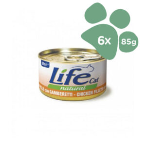 Foto principale Cibo Umido per Gatti Life Cat Natural Gusto Pollo e Gamberetti 6x85gr