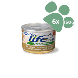 Foto principale Cibo Umido per Gatti Life Cat Natural Gusto Pollo, Fegatini e Carote 6x150gr