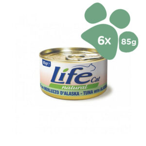 Foto principale Cibo Umido per Gatti Life Cat Natural Gusto Tonnetto e Merluzzo d’Alaska 6x85gr