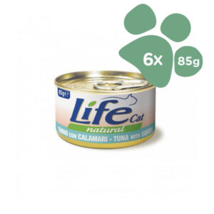 Foto principale Cibo Umido per Gatti Life Cat Natural Gusto Tonno e Calamari 6x85gr