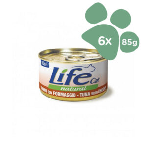 Foto principale Cibo Umido per Gatti Life Cat Natural Gusto Tonno e Formaggio 6x85gr