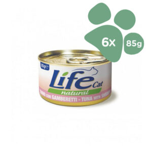 Foto principale Cibo Umido per Gatti Life Cat Natural Gusto Tonno e Gamberetti 6x85gr