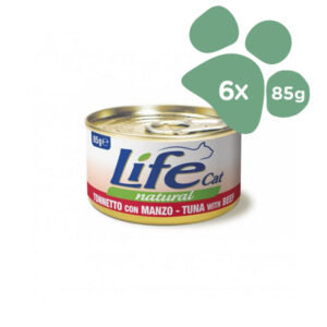 Foto principale Cibo Umido per Gatti Life Cat Natural Gusto Tonno e Manzo 6x85gr
