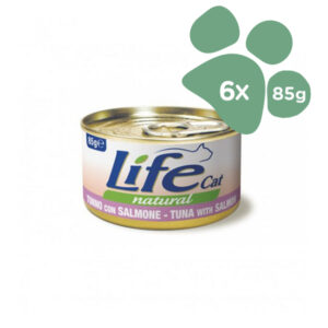 Foto principale Cibo Umido per Gatti Life Cat Natural Gusto Tonno e Salmone 6x85gr