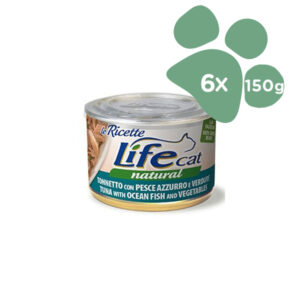 Foto principale Cibo Umido per Gatti Life Cat Natural Gusto Tonno, Pesce Azzurro e Verdure 6x150gr