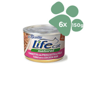 Foto principale Cibo Umido per Gatti Life Cat Natural Gusto Tonno, Prosciutto e Carote 6x150gr