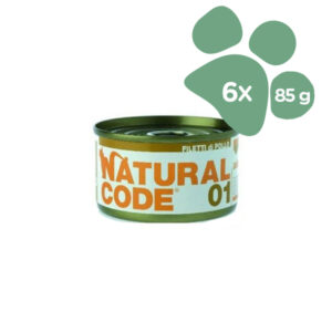 Foto principale Cibo Umido per Gatti Natural Code 01 Filetti di Pollo 6x85gr