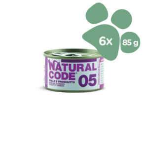 Foto principale Cibo Umido per Gatti Natural Code 05 Gusto Pollo e Prosciutto 6x85gr