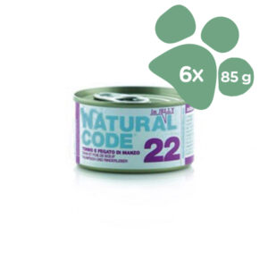 Foto principale Cibo Umido per Gatti Natural Code 22 In Jelly Gusto Tonno e Fegato di Manzo 6x85gr