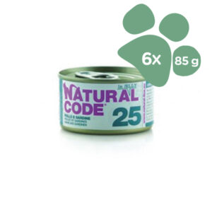 Foto principale Cibo Umido per Gatti Natural Code 25 In Jelly Gusto Pollo e Sardine 6x85gr