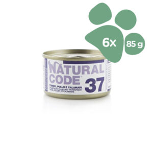 Foto principale Cibo Umido per Gatti Natural Code 37 Gusto Tonno, Pollo e Calamari 6x85gr