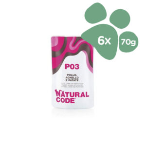 Foto principale Cibo Umido per Gatti Natural Code P03 Gusto Pollo, Agnello e Patate 6x70gr