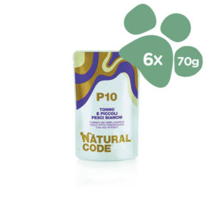 Foto principale Cibo Umido per Gatti Natural Code P10 Gusto Tonno e Piccoli Pesci Bianchi 6x70gr