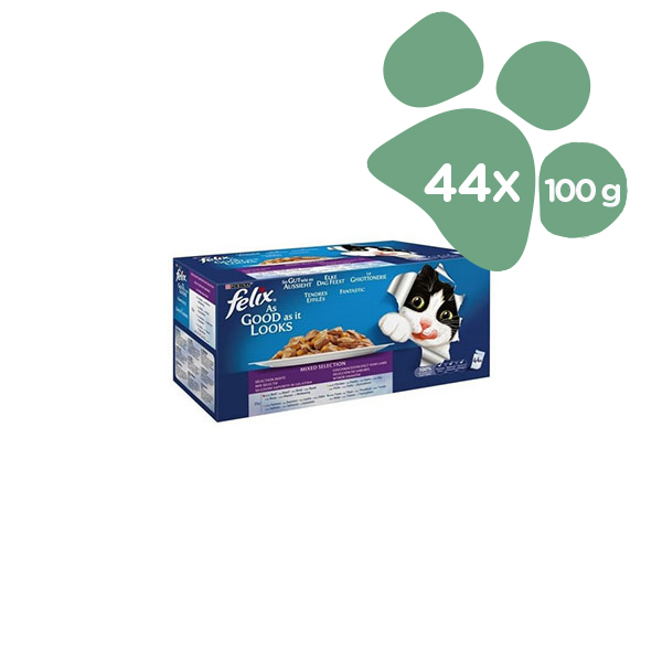 Foto principale Cibo Umido per Gatti Purina Felix Le Ghiottonerie Multipack Gusti Assortiti 44x100gr