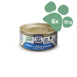 Foto principale Cibo Umido per Gatti Vet Line Gusto Tonno e Pesce Azzurro al Naturale 6x70gr