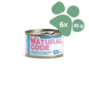 Foto principale Cibo Umido per Gattini Primi Mesi Natural Code Baby Gusto Tonno e Pollo 6x85gr