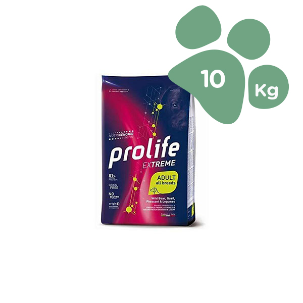 Foto principale Crocchette per Cani Adulti Prolife Gusto Cinghiale, Quaglia, Fagiano e Legumi 10kg