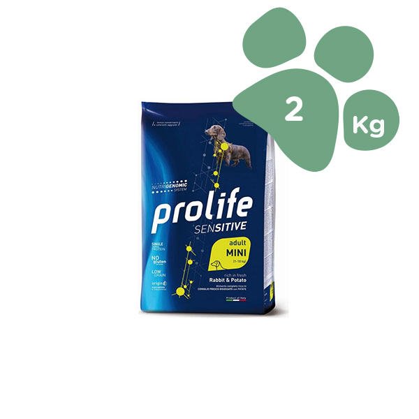 Foto principale Crocchette per Cani Adulti Prolife Sensitive Taglia Piccola Gusto Coniglio e Patate 2kg