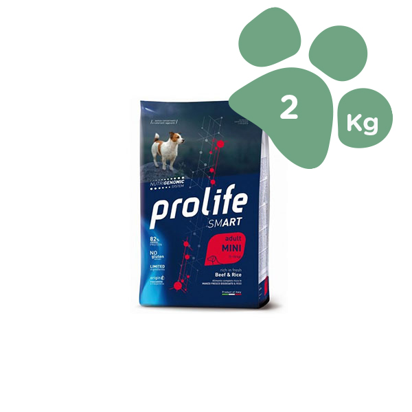 Foto principale Crocchette per Cani Adulti Prolife Smart Taglia Piccola Gusto Manzo e Riso 2kg