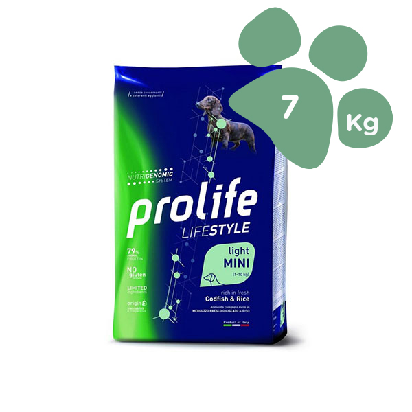 Foto principale Crocchette per Cani in Sovrappeso Prolife Life Style Taglia Piccola Gusto Merluzzo e Riso 7kg