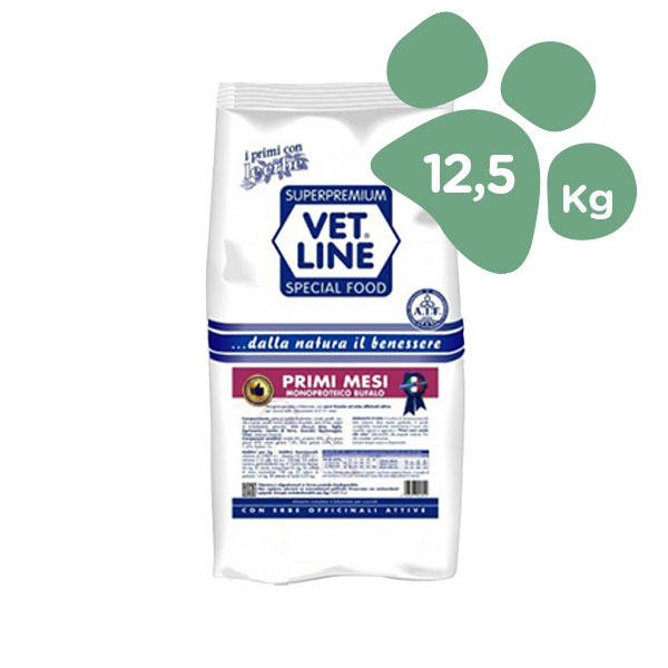Foto principale Crocchette per Cani Primi Mesi Vet Line Gusto Bufalo 12,5kg