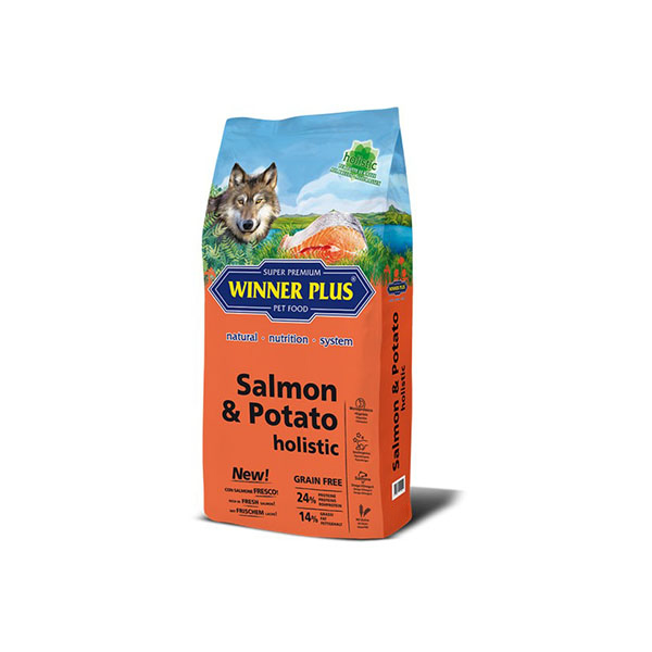 Foto principale Crocchette per Cani Sensibili Winner Plus Salmon & Potato Holistic Gusto Salmone e Patate 2kg