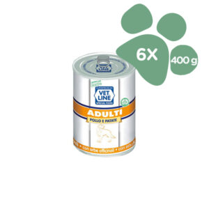 Foto principale Cibo Umido per Cani Adulti Vet Line Gusto Pollo e Patate 6x400gr