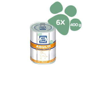 Foto principale Cibo Umido per Cani Adulti Vet Line Gusto Tacchino e Patate 6x400gr
