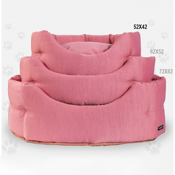 Foto principale Cuccia Trono Ovale per Cani Nasonero Linea Ottoman Colore Rosa 52x42cm