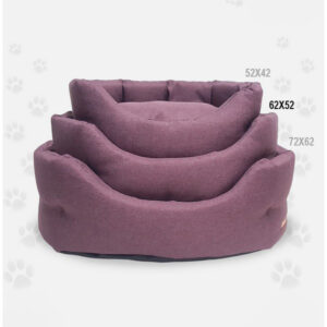 Foto principale Cuccia Trono Ovale per Cani Nasonero Linea Sawana Colore Vinaccia 62x52cm