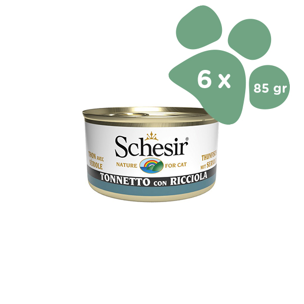 Foto principale Cibo Umido per Gatti Adulti Schesir Gusto Tonnetto e Ricciola 6x85gr