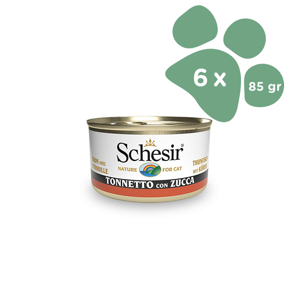 Foto principale Cibo Umido per Gatti Adulti Schesir Gusto Tonnetto e Zucca 6x85gr