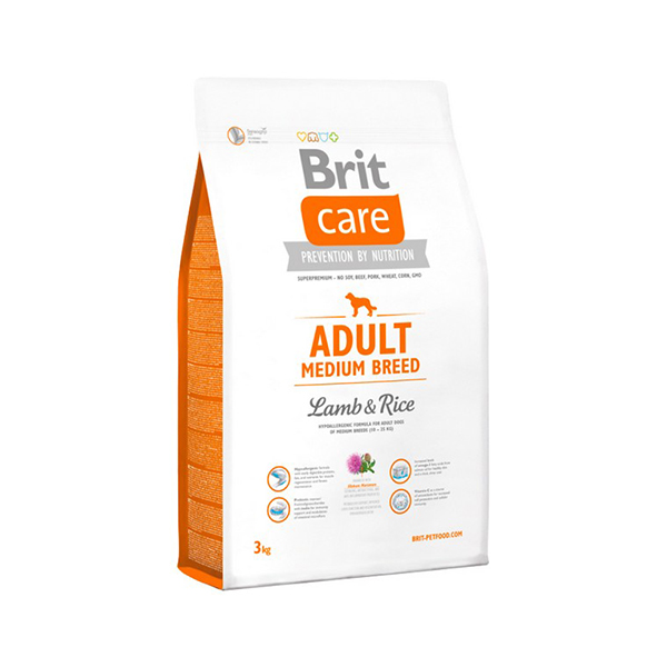 Foto principale Crocchette per Cani Adulti Brit Care Adult Medium Breed Lamb & Rice Taglia Media Gusto Agnello e Riso 3kg