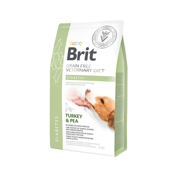Foto principale Crocchette per Cani in Sovrappeso Brit Grain Free Veterinary Diet Diabetes Gusto Tacchino e Piselli 2kg