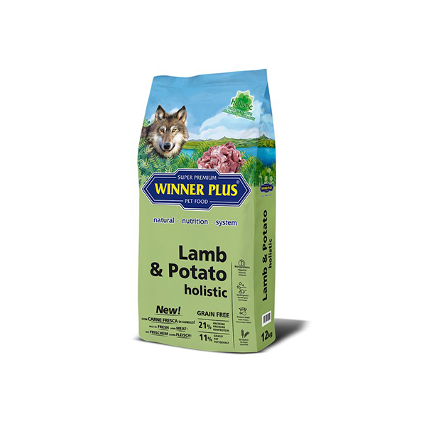 Foto principale Crocchette per Cani Sensibili Winner Plus Lamb & Potato Holistic Gusto Agnello e Patate 12kg