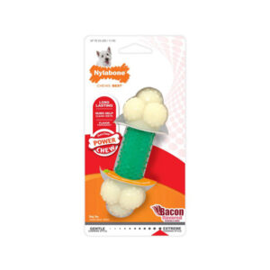 Foto principale Gioco per Cani Nylabone Extreme Chew Double Action in Gomma e Nylon a Forma di Osso Gusto Bacon Taglia S 12x4cm