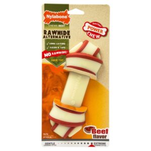 Foto principale Gioco per Cani Nylabone Power Chew a Forma di Osso Gusto Manzo Taglia L 18x7cm