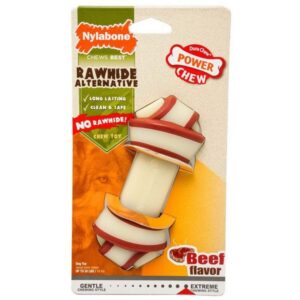 Foto principale Gioco per Cani Nylabone Power Chew a Forma di Osso Gusto Manzo Taglia M 12x5cm