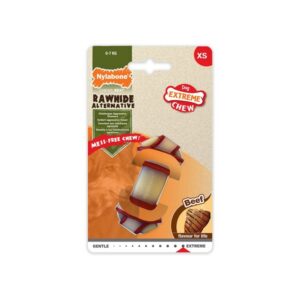 Foto principale Gioco per Cani Nylabone Power Chew a Forma di Osso Gusto Manzo Taglia XS/S 7,5×3,5cm