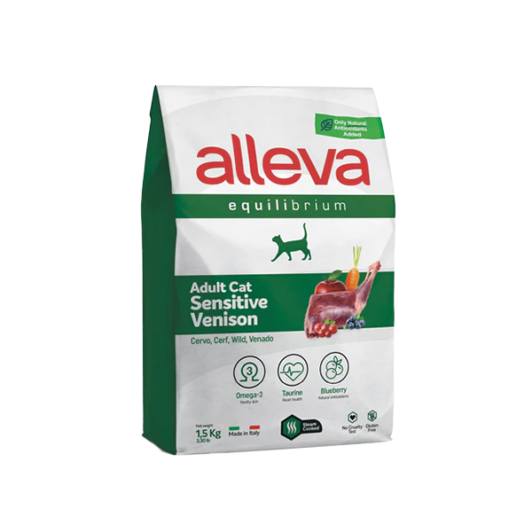 Foto principale Cibo per Gatti Adulti Sensibili Alleva Equilibrium Sensitive Venison Gusto Cervo 1,5kg