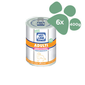 Foto principale Cibo Umido per Cani Adulti Vet Line Gusto Maiale e Patate 6x400gr